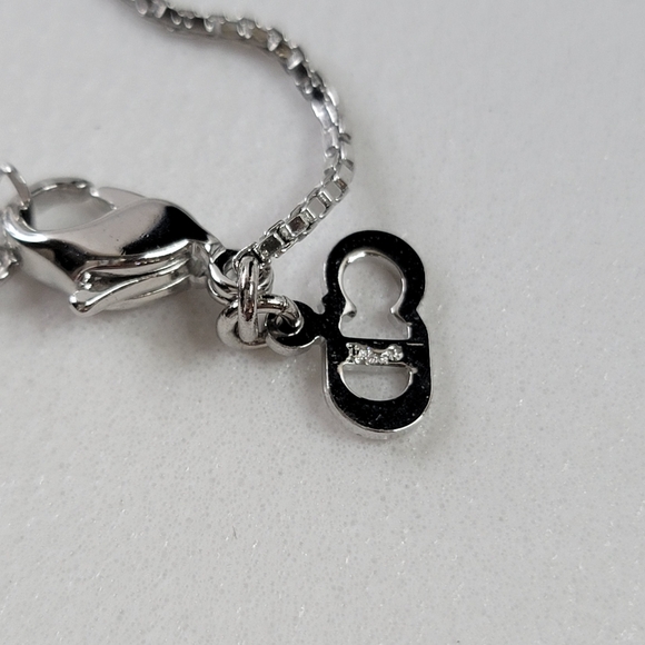 CHRISTIAN DIOR Trotter Logo Silver Tone Pendant Necklace - Picture 5 of 9